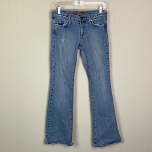Vigoss junior’s 5 distressed flare leg jeans